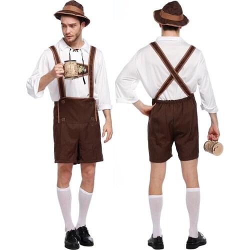 Oktoberfest Halloween Costume Adults Stage Performance Clothing For Men German
