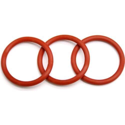 10pcs OD 10-70mm Red Silicone O-Ring Thickness 3mm Food Grade Sealing Ring Waterproof And Insulated -35℃-200