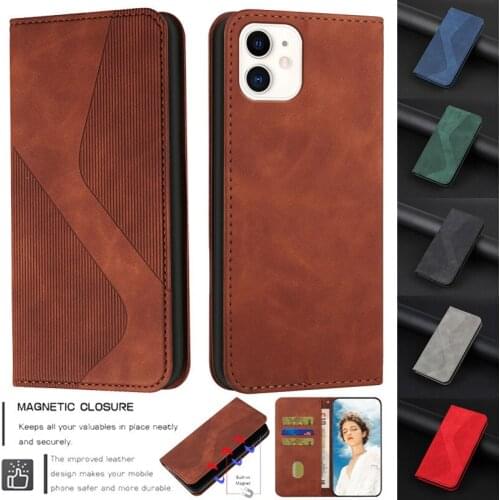 Magnetic Flip Leather Case For iPhone 11 Pro Max 12 Mini XS X XR Wallet Card Cover For iPhone SE 2020 8 7 6 6S Plus Phone Cases