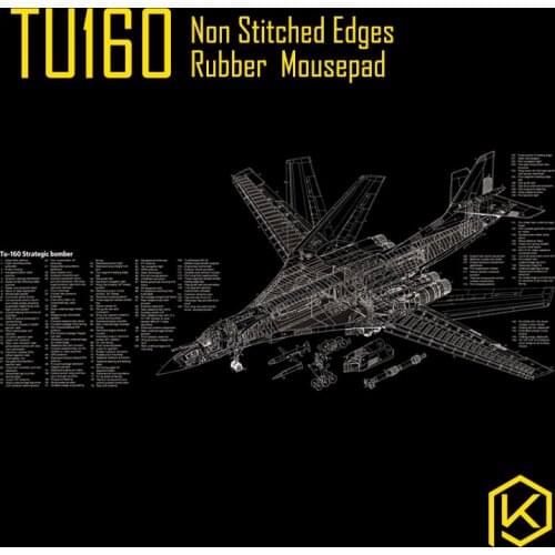 Mechanical keyboard Mousepad Tupolev Tu-160 Blackjack strategic bomber 900 400 4 mm non Stitched Edges Soft/Rubber High quality