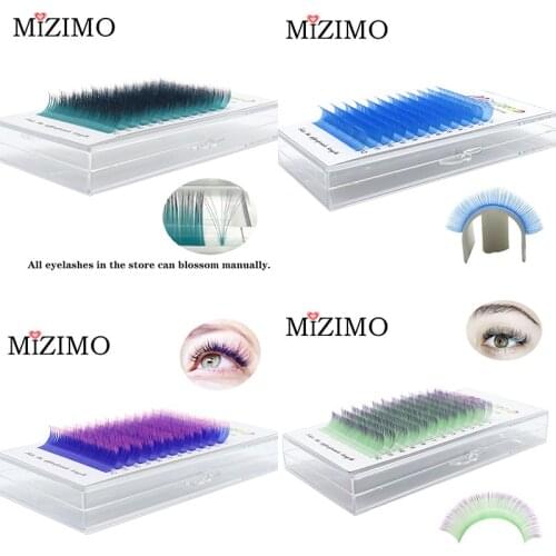 MIZIMO new 8-13mm length mixed light color color grafted eyelashes artificial mink hair personalized eyelash extension tool