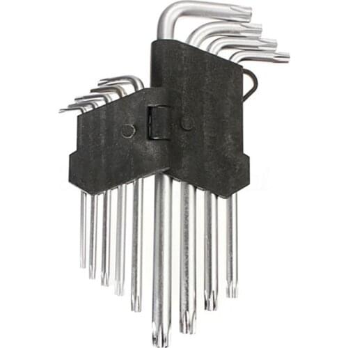 Set of 9x Torx Key Key Expert Hex Hexagonal Star Security Bits Hole T10-T50