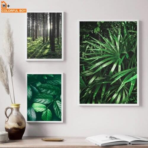 Terraced Field Tropical Forest Wall Art Canvas Painting Plant Leaves Nordic Posters And Prints Wall Pictures For Living Room