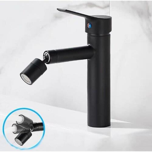 New bath Basin Faucet stainless steel Chrome black bathroom Faucet Sink Mixer Tap Vanity Hot Cold Water 360 Rotation