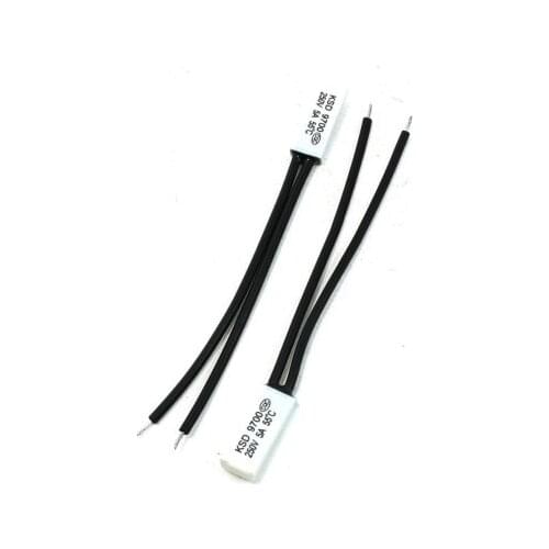 2 Pcs KSD9700 250V 5A 55 Celsius NC Plastic Thermostat Temperature Switch