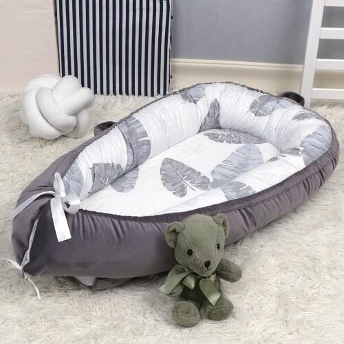 Portable Crib Baby Portable Lounger Infant Bassinet Reversible Sleeping Baby Nest for Bedroom/Travel Playpen for Babies