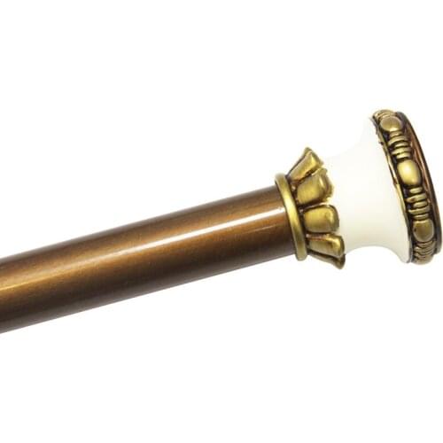 Adjustable European Style Retro Free Punch Spring Tension Rod Rail For Clothes / Towels / Curtains Curtain Pole Rods