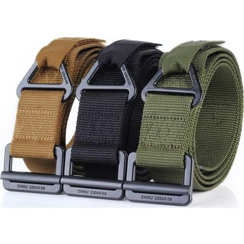 Tactical Nylon 1000D Oxford Waist Belt Zink Alloy Buckle Adjustable Heavy Duty Training Waist Belt Army Belt Sturdy Waistband3.8