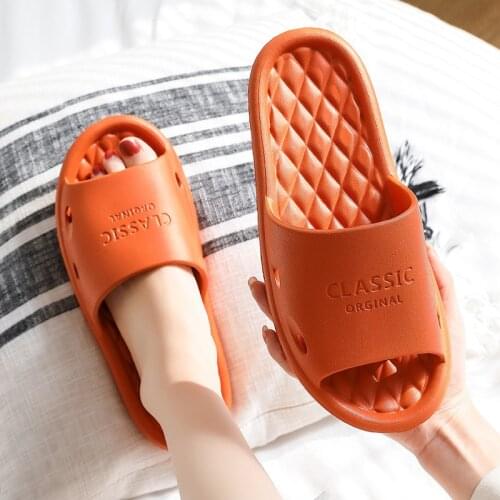 Summer Soft And Silent Home Shoes Female EVA Integrated Non-Slip Deodorant Male Sandals Couple Bathroom Quick-Drying Bath Slippe