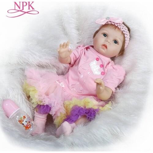 NPK 2018 New Arrival 22 inch 55cm Silicone baby Reborn Vinyl Doll Bebes Reborn Babies Toys for child Juguetes Brinquedos