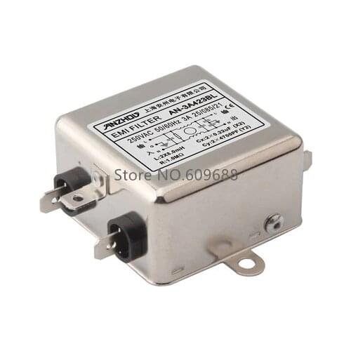 AN-20A4B23L 3A 6A 10A 15A 20A 250V EMI Power Filter AC Noise Filter Frequency Components AN-3A4B23L AN-10A4B23L AN-15A4B23L