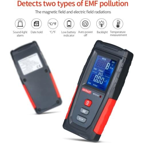 WT3121 Handheld EMF Meter Electromagnetic Radiation Tester Electric Field Electron Magnetic Field Dosimeter Detector