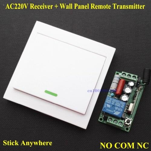 Smart Home Light Lamp LED Strips Wireless Relay Remote Switch + Wall Panel Remote Transmitter Sticky Remote TX NO COM NC RX