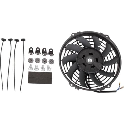 Universal 9 12V 80W Car Electric Radiator Intercooler Cooling Fan Push Pull Kit NEW