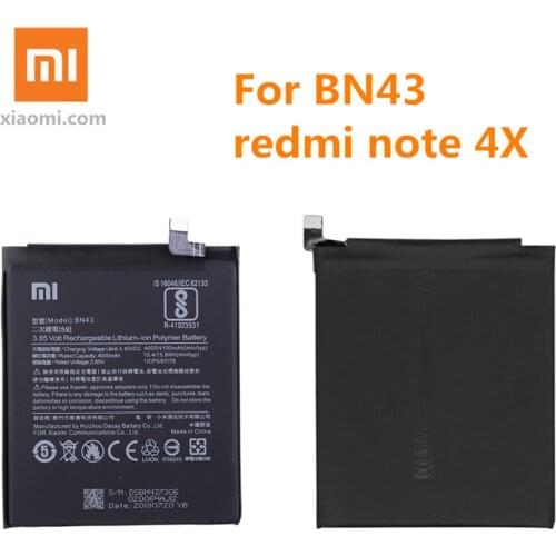 Xiaomi original replacement mobile phone battery for Xiaomi Redmi Note 4X / Note 4 global Snapdragon 625 / MTK Helio X20 battery