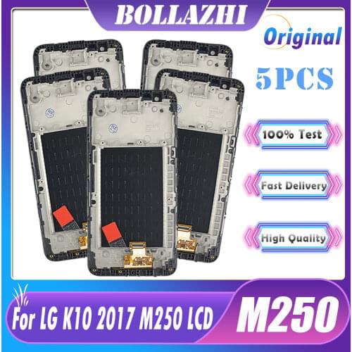 5 Piece/lot For LG K10 2017 M250 M250N M250E M250DS LCD with Frame Display Touch Screen Digitizer Assembly Replacement LCD