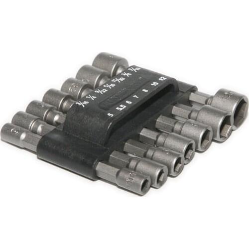 1/4 Hex Cordless Drill Nut-Drive Hand Tools Wrench 14pcs Sae Metric Quick Change Power Nut Driver Bit Set Screwdriver Nutdrivers