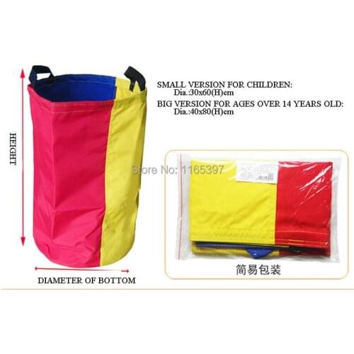 1pc rainbow fun kids kangaroo jumping bag games toys children teenage PE physical training team sports activity