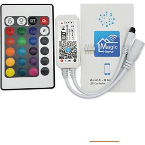 1PCS Wifi RGB Controller DC 5-28V Mini 24Keys Alexa Music Controller Light Strip Controller For RGB LED Strip