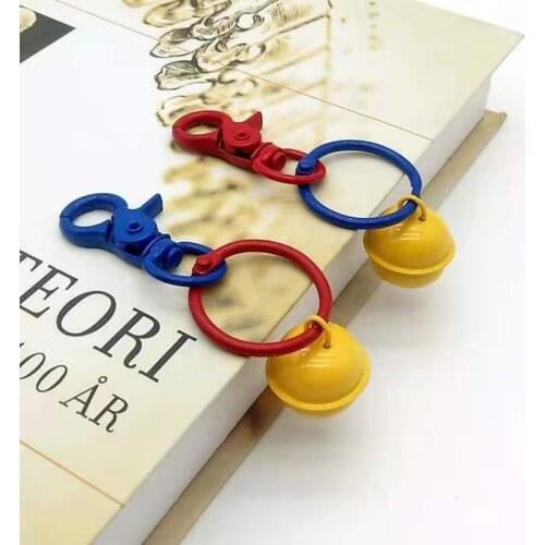 10pcs Hot Selling Creative Ins Painted Small Bell Keychain Female Diy Backpack Car Pendant Keychain Christmas Gifts Wholesale
