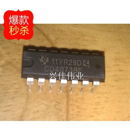 10PCS New CD4073 CD4073BE line DIP-14 three 3-input AND gate logic chip