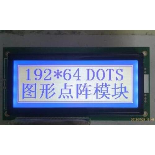 19264A with no font library KS0108 19264LCD blue screen 5V/3V 19264-5-2 20PIN
