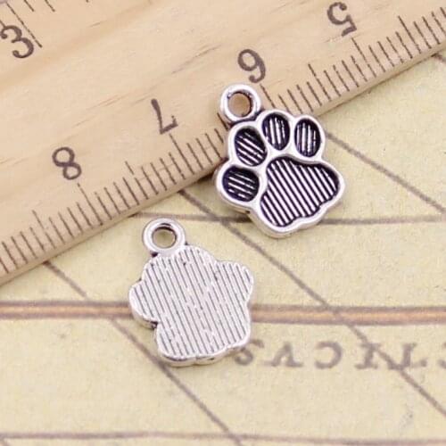 20pcs Charms Dog Claw Bear Paw 15x12mm Tibetan Silver Color Pendants Antique Jewelry Making DIY Handmade Craft