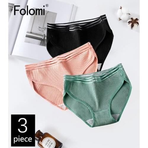 3pcs/Pack! Cotton Panties Female Underpants Comfortable Panties for Women Briefs Solid color Underwear Pantys Lingerie M L XL