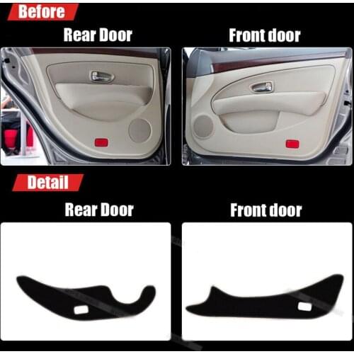 4pcs Fabric Door Protection Mats Anti-kick Decorative Pads For Nissan Sylphy 2006-2012