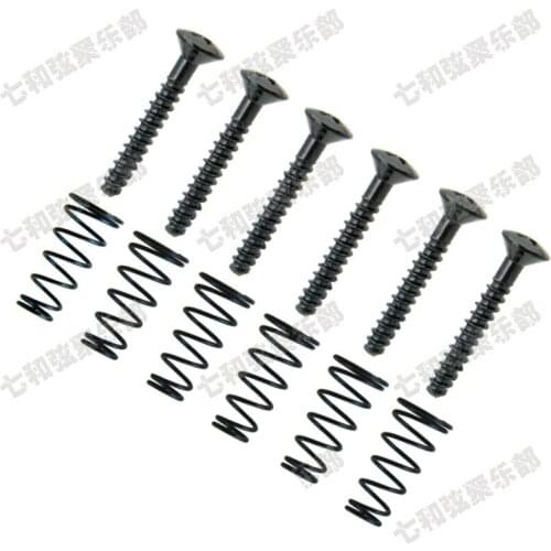 60Pcs Black Guitar Humbucker Single Coil Pickups mount Height Screws springs guitar accessories