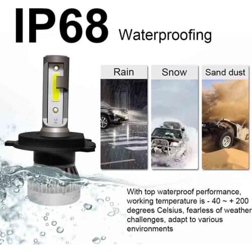 ZK30 8000LM 6000K Car Headlight Bulbs LED H4 H7 9003 HB2 H11 LED H1 H3 H8 H9 9005 9006 Auto Headlights 12V Led Fog Light Car