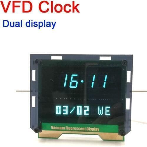 VFD Clock WIFI Timing CLOCK Digital LED Time Display Date week Dual Screen Creative Home Desktop Clock DS3231 chip NEW