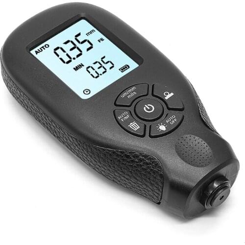 Digital Coating Thickness Gauge 0.01mm 1mil Thickness Meter with Backlight LCD Display Calibration Function for Car Automotive