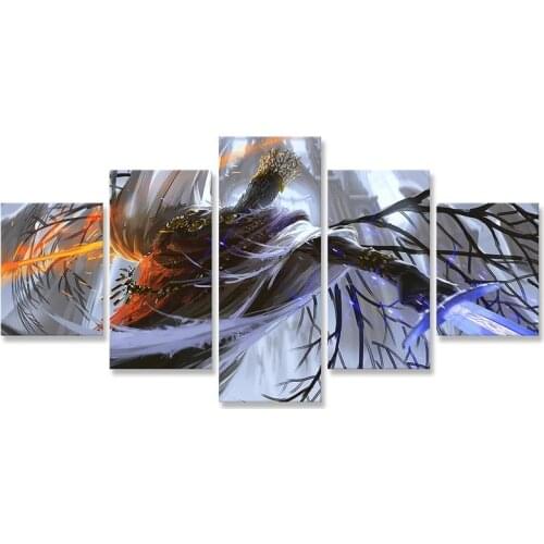 Dark Souls Pontiff Sulyvahn Canvas Painting 5 Panel Posters and Prints Modern Paintings Posters on The Wall
