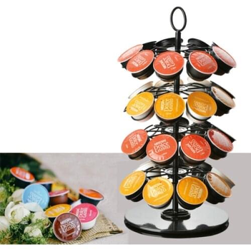 Coffee Pods Holder Rotating Rack Coffee Capsule Stand Dolce Gusto Capsules Storage Shelve Organization Holder display storage
