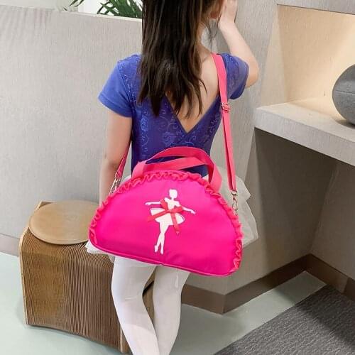 Children Pink Princess Handbag Girl Waterproof Ballet Dance Bags Receive Shoes And Clothes Kid Ballet Sport Yoga Shoulder Bag
