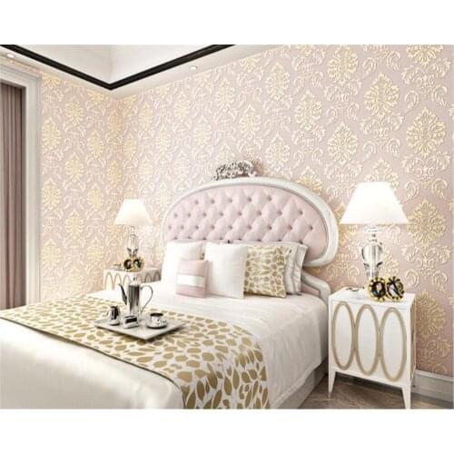 Beibehang environmental protection European stereo non woven 3d wallpaper Damascus carved wall paper background papel de parede