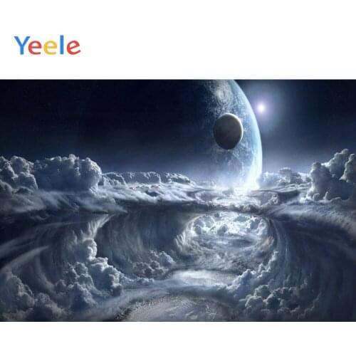 Background Cloud-Sea Planet Space Cloudy Scenic Photography Backdrops Photocall Photo Studio Party Photophone Props