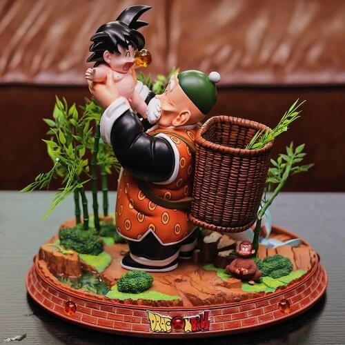 Cool !Spot Grandpa Holds Little WuKong Private Customs GK Statue Handmade In Stock