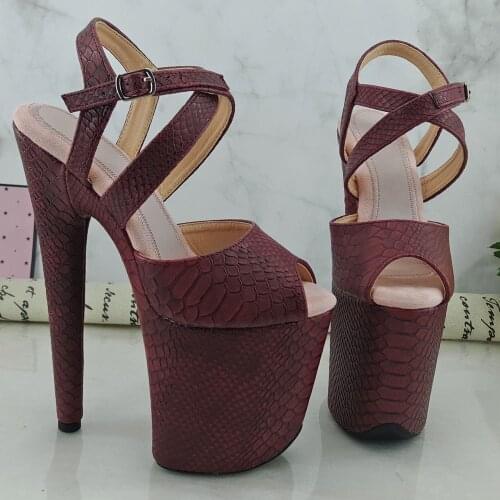 Leecabe 8Inch/20cm Womens Platform party High Heels Shoes Pole Dancing Shoes