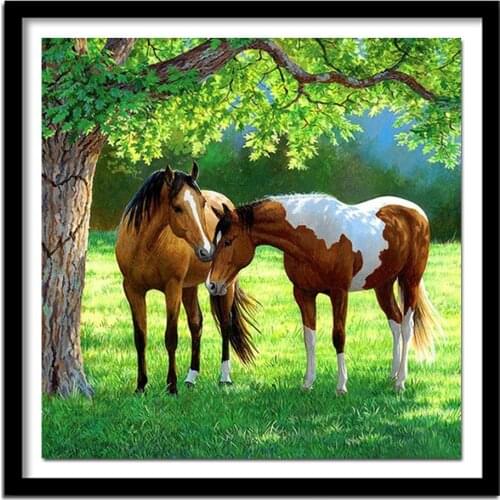 "Horse" Diamond Animal Cross Stitch Rhinestones Diamond Embroidery Home Decoration Needlework Painting Wall Art