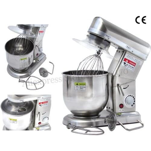 10L 220V-240V Household Commercial Dough Kneading Mixer Egg Beater Kitchen Aid Mixer Stainless Steel