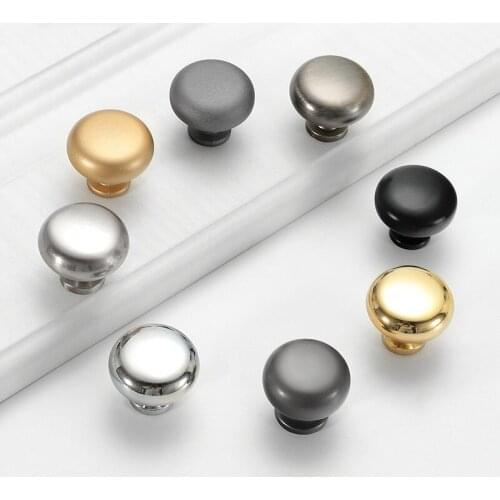 Single Hole Mini Handle Black Chrome Cabinet Door Drawer Modern Minimalist Button Furniture Wardrobe Door Handles 641