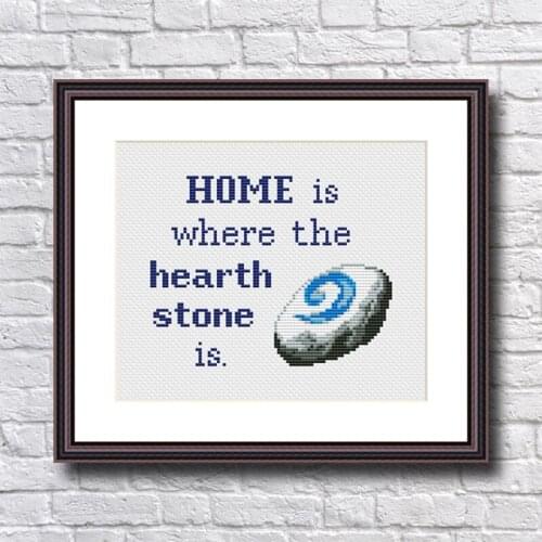 Hot Embroidery Home is Where the Hearthstone is Cross Stitch Kits Galore with 100% Cotton Floss & Free Shipping for Home Decor