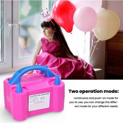 73005S 600W Electric Balloon Pump Inflator Dual Nozzle Balloon Pump Continuous Push-on Mode Balloon Inflating Tool