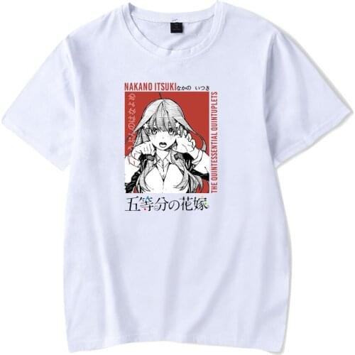 New Printed The Quintessential Quintuplets Short Sleeve T shirt Men Women Tops Fashion Summer Boys Girls Casual White T-Shirts