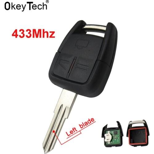 OkeyTech 3 Button Alarm Remote Control Car Key for Opel Vauxhall for Astra h j g c Vectra Zafira 433Mhz ID40 Fob Case Cover Case