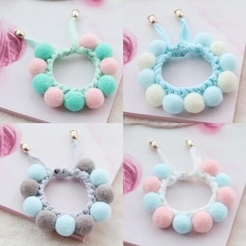 Plush Ball Dog Collar Cat Necklace Sweet Pet Scarf Cute Kitty Supplies Pink Puppy Neck Strap with Pompom Yorkie Chihuahua Pug
