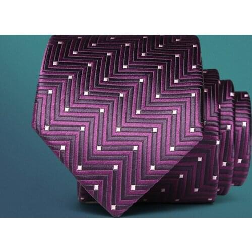 2018 popular 7cm neck ties for men 7 cm wedding accessories slim fashionable neckties man Party Business Formal purple dots tie