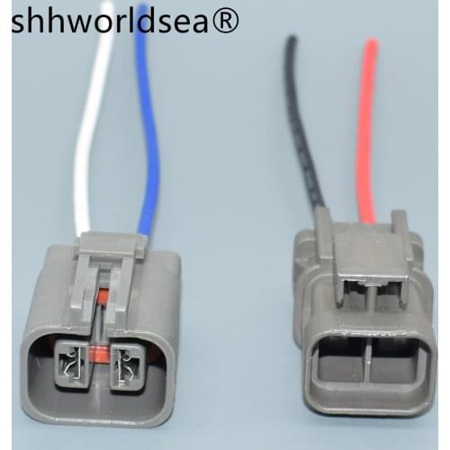 Shhworldsea 2p 6.3mm female ALTERNATOR REPAIR PLUG HARNESS CONNECTOR FOR MAXIMA MURANO I30 I35 NISSAN